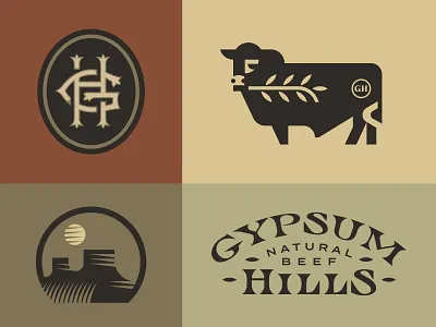 Gypsum Hills bull cow grass grow hills monogram steak