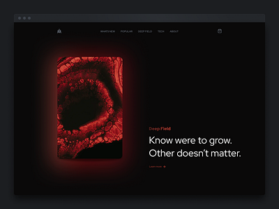 Dark Commerce abstract buy commerce concept dark ecommerce glow gradient home minimal purchase typography web