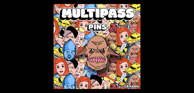 MULTIPASS : Enamel Pin 6 adobe design ermann ermanngraphic fifth element graphic graphicdesign graphicdesigner illustration illustrator