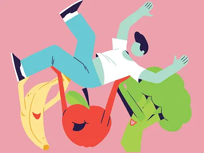 Supportive Foods 2d covid design energy fruit health illustration lifestyle mental health nutrition photoshop quarentine vegetable wellbeing wellness