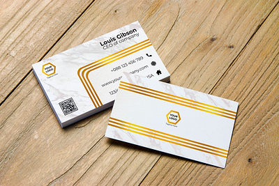 BUSINESS CARD adobe illustrator adobe photoshop businesscard company business card corporate business cards golden white business card professional business card visiting card design