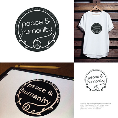 peace & humanity adobe illustrator circle logo classic logo peace vector