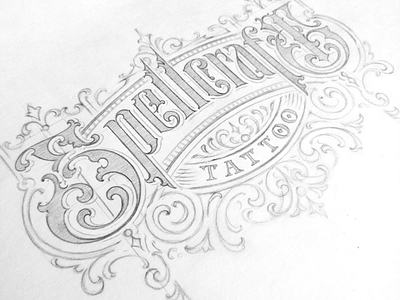 Spellcraft tattoo final drawing custom lettering handlettering identity lettering logo logotype sketch typography victorkevruh vintage