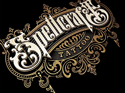 Spellcraft tattoo custom lettering custom lettering design handlettering identity lettering logo logotype typography victorkevruh vintage