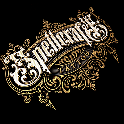 Spellcraft tattoo custom lettering custom lettering design handlettering identity lettering logo logotype typography victorkevruh vintage