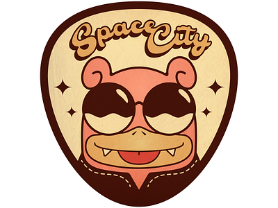 Space City Slowbros 70s hippie houston logo music nintendo pokemon slowbro southern texas