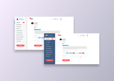 Golably Job search dashboard adobexd createjob dashboard form joblistdesign jobs navigation profile search sidebar design tag ui elements ui kit uicomponent uidashboard uiux