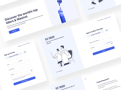 Blue Thursday - Form Blocks design system design systems form design forms sign in sign up ui ux design ui component ui ux web design website