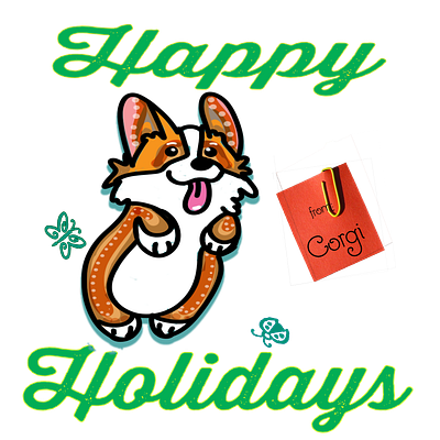 corgy holidays sticker