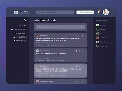 Quora Concept UI Material UI adobe art conceptual graphicdesign illustration material ui mockup productdesign quora ui uiux user experience user interface website design xd xd design