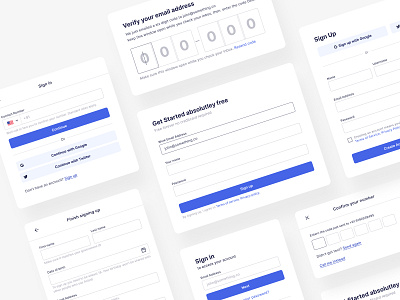 The Blue Thursday - Form Blocks design system design systems form form design form elements sign in sign in form sign in page sign in ui sign up sign up form sign up page sign up screen signup ui component ui components ui design ui designs