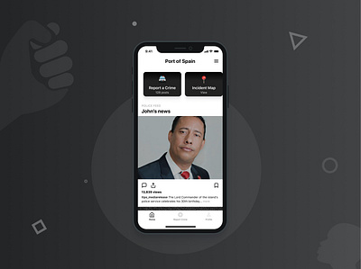 Trinidad and Tobago Police Service App Redesign app illustration minimal police redesign reporting trinidad ui ux