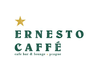 Ernesto Caffe, coffe bar & lounge logo proposal. bar logo caffe caffè che guevara chef coffe coffee cup coffee shop coffeeshop ernest graphic design graphicdesigner hotel branding hotel logo logodesigner star star logo