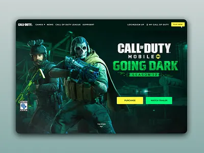 call of duty landing page call of duty call to action figma game landing page landing landing page landing page concept landingpage play now purchase redesign ui ux uidesign watch trailer