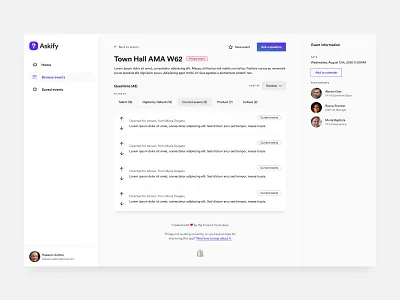Askify - Internal Exploration product product design productdesign tools ui ui kit design uikit
