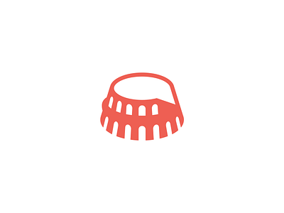 Colosseum Talk ancient brand branding bubble cloud conversation dialogue italian italy language logo logotype minimalism negative negativespace rome space