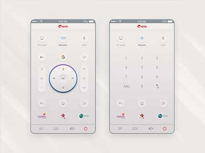 Remote Companion App companion app minimal mobile app neumorphism ui design ui ux