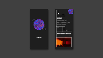 Experimental room | Mobile app/UIUX design branding graphicdesgn illustration inspiration mobile app mobile ui uidesign uiux uiuxdesign webdesign website