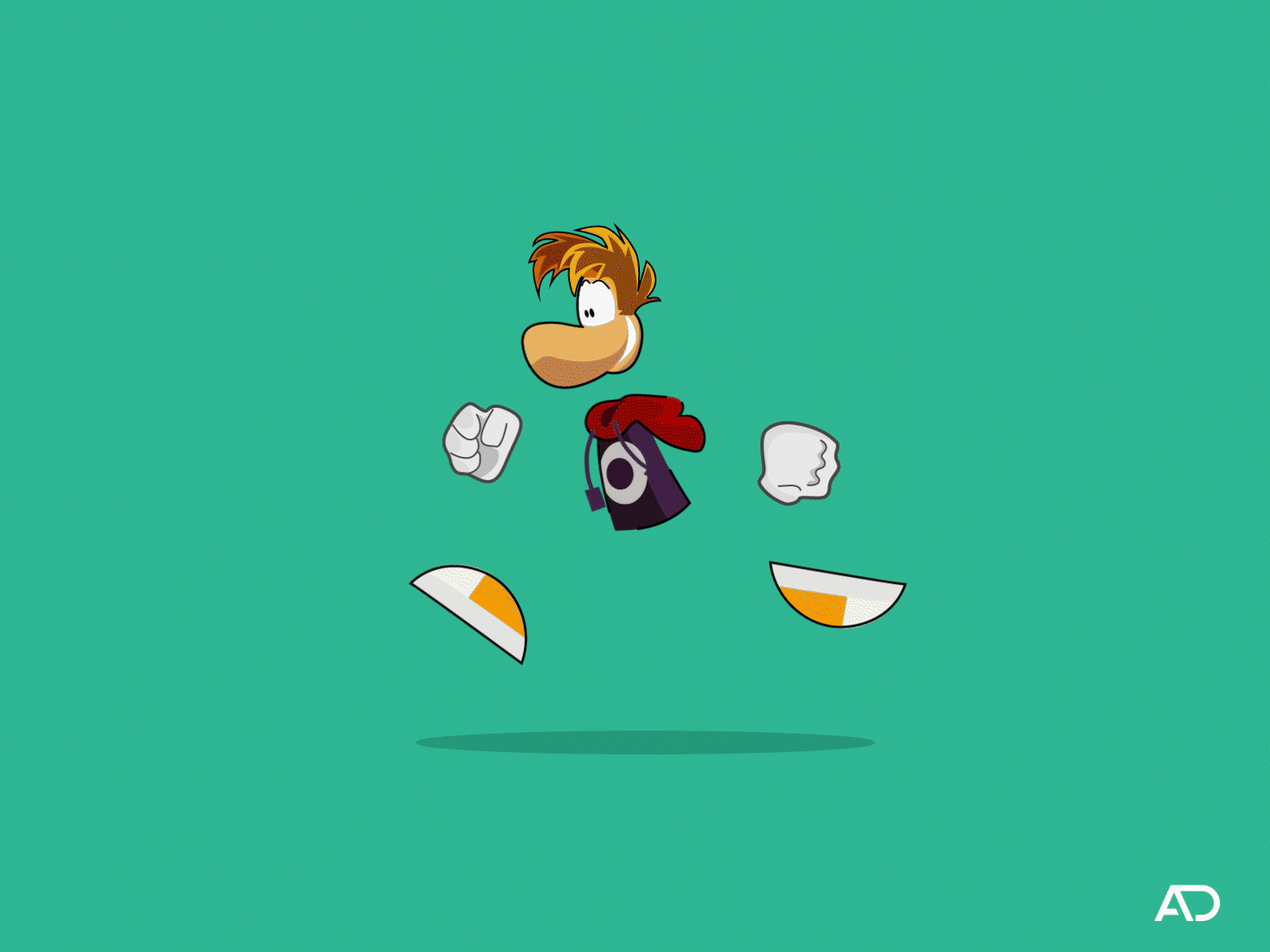 Rayman aftereffects animation animação character animation characterdesign design gif gif animated