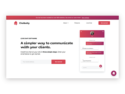 Chatbotly Homepage Hero Concept