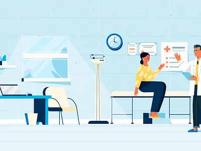 Style Frame for NYEC Video character doctor doctors healthcare hospital illustration lifestyle patient people people illustration vector vector illustration
