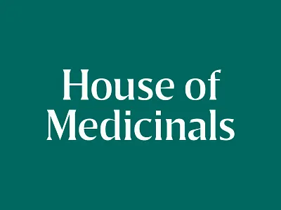 House of Medicinals badge branding design health illustration logo modern serif typography