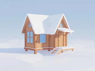 Tiny House 3d blender blender3d cgart game art game design house low poly tiny house