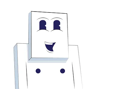 roboguy black white drawing illustration robot