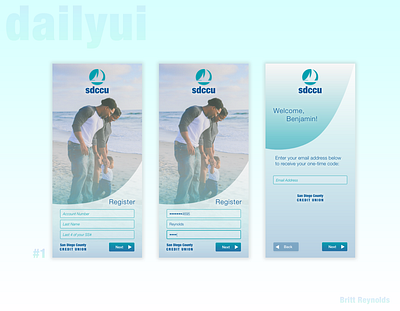 SDCCU Register Redesign UI bank app banking bankingapp daily ui daily ui challenge dailyui finance finance app graphic design redesign san diego ui ui design visual design