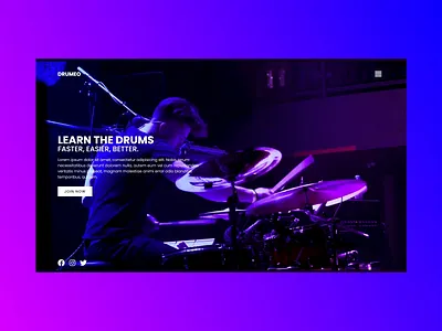 Landing page concept css gradient landing page video web deisgn