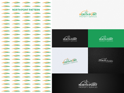 North Point Logo and Pattern branding graphic design icon logo logo design logo design branding logodesign minimal real estate logo typography vector