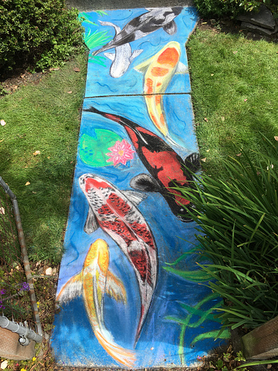 Stay-at-home chalk art festival chalk art