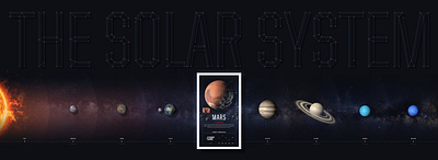 The Solar System constellation design earth experimental exploration galaxy interaction interaction design interface mars solar system space stars typography ui ux