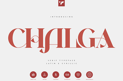 Chalga - Serif Typeface 3 weights art calligraphy design display elegant font font resources fonts handwriting handwritten logo logo font professional sans serif sans serif font sans serif fonts sans serif typeface serif serif typeface stylish