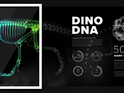 Tyrant Lizard King concept design dinosaur interaction interaction design interface navigation t rex typography ui ux