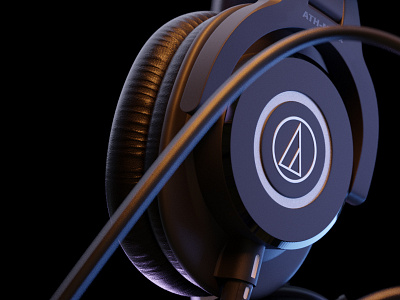 ATH-M40X 3d audiotechnica blender blendercycles cgi electronics electronics store freelance headphones product rendering