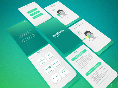 App OptCass app branding design icon illustration interface lettering logo logodesign optometria personagem saúde tipografia ui ux vector