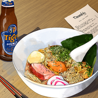 Momofuku Ramen art asian bright cuisine culinary drawing food food and drink food illustration fun hand drawn health magazine new york ramen tasty