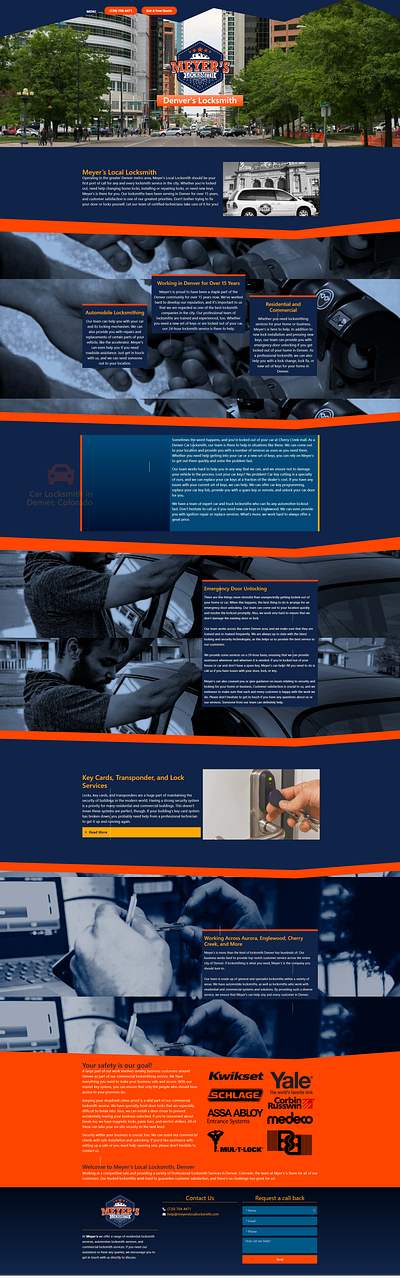 16 www meyerslocallocksmith com branding denver design elementor elementor pro elementor pro illustration key lock locksmith logo webdesign