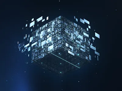 DeathCube 3d art abstract cube geometric scifi