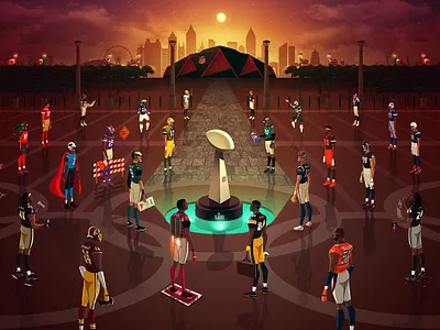 32 Teams. Rise up! NFL Kickoff 2018 32 teams digital illustration football kickoff nfl photoshop sports superbowl