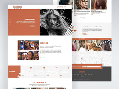 Hair salon homepage concept concept design hair homepage salon webdesign