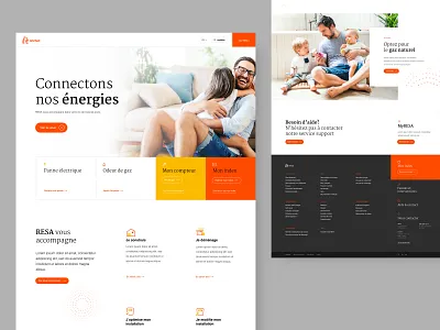 RESA - homepage corporate electricity energy epic gas pictogram provider webdesign website website design