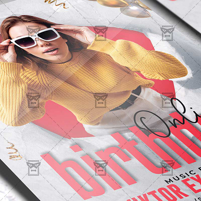Online Birthday - Flyer PSD Template club flyer flyer design house party online birthday online birthday flyer online party online party 2020 online party flyer online party ideas party flyer