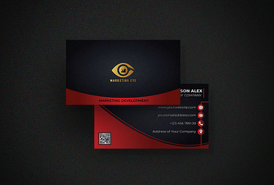 BUSINESS CARD DESIGN adobe illustrator adobe photoshop brand identity branding business card corporate business card design professional business card red black business card visiting card design