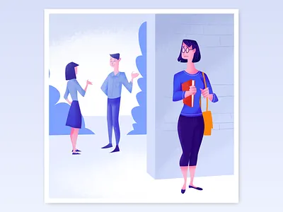 Social Anxiety app art character drawing illustration mobile app positive sketch social ui ux