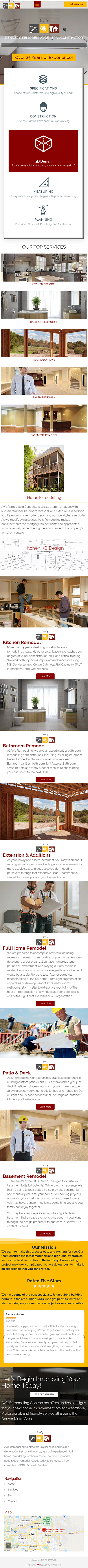 Mobile Layout avisremodelingcontractors com branding denver denverdesign design elementor elementor pro elementor pro illustration mobile mobile design mobiledesign ui ux