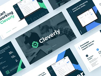 Deck clean colors deck deck design minimal presentation slides ui