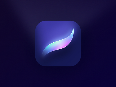 Procreate icon Redesign 3d app brush color crystal figma getcreativewithprocreate gradient icon ios paint prism procreate rainbow skeumorphism