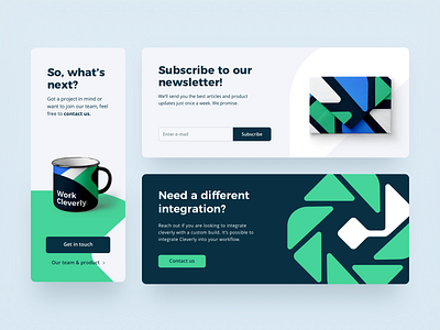 Cleverly cards alerts cards color colorful minimal subscribe ui ui ux